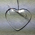 Heart Shape Crystal Christmas Ornament